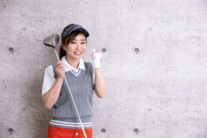 女性ゴルファー